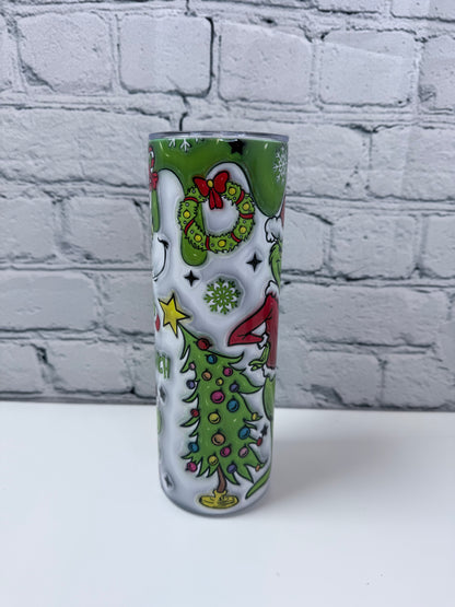 Grinch  Stainless Steel Skinny Tumbler 20 oz Perfect Christmas Gifts